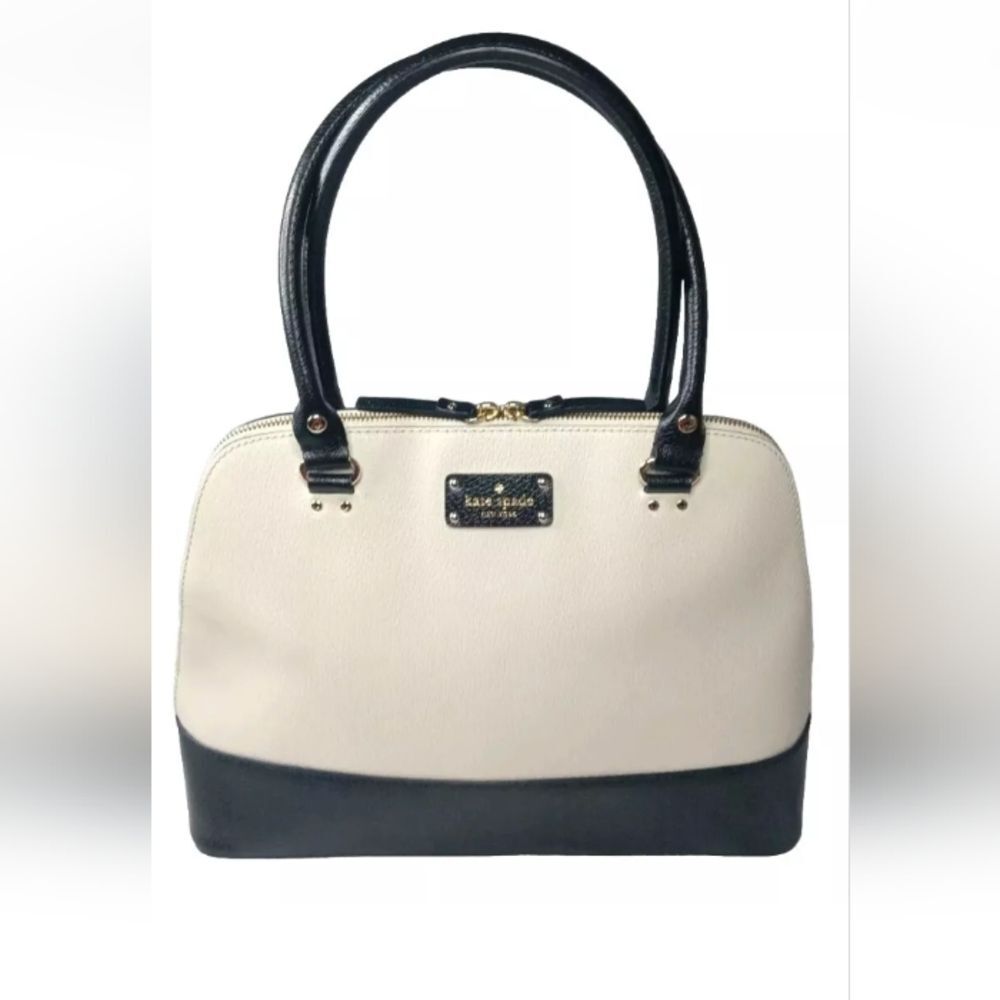 Kate Spade Rachelle Berkeley Lane Tote Large Handbag Cream & Black WKRU1739